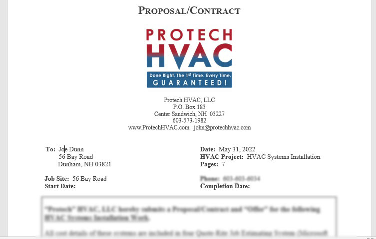 Building Trades Job Proposal Template