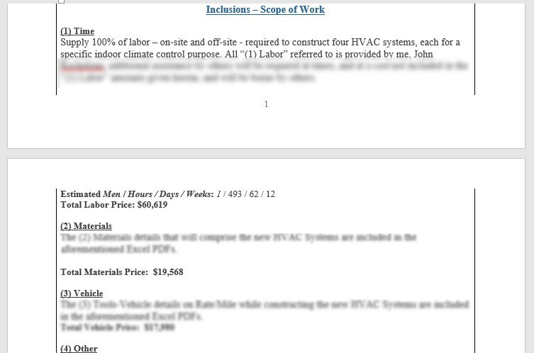 Building Trades Job Proposal Template